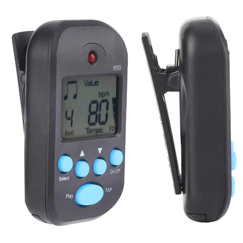 Mini LCD Digital Metronome With Clip And Lanyard Hole Pocketable Tempo Device For Guitar Piano Drums Black 6 X 3.5 X 1.5 Cm