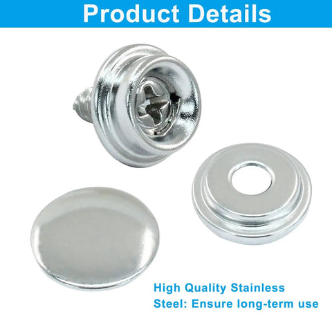 150 Piece Canvas Snap Kit Stainless Steel Marine Grade 3 Eighth Inch Socket Snaps Easy Install With Two Setting Tools