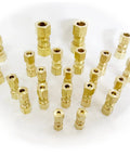 Brass compression tube fittings assortment, 22 pieces with comp union couplings in sizes 1/8–1/2 in.