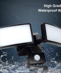 Outdoor Motion Sensor Flood Light 20W Waterproof Security Wall Fixture With Adjustable Heads 180 Degree Sensing 40ft Range Daylight White