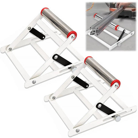 2 Piece Adjustable Cutting Machine Support Frame Foldable Metal Work Stand For Table Saw Height Adjustable 55 To 135mm Rugged Sturdy Construction