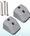 Two-Pack Pontoon Gate Stop and Keeper Kit With Heavy-Duty Marine-Grade 304 Stainless Hardware for Square Frames, Grey