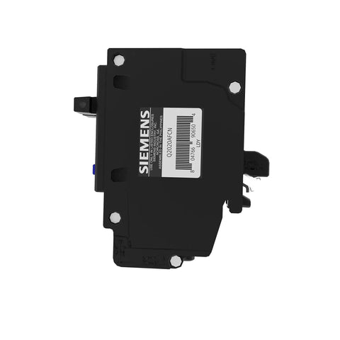 20 Amp 120 Volt Tandem CAFCI Circuit Breaker 1 Pole QTAN Type Dual Circuits With LED Trip Indicators Load Lug Ready side view