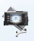 Desk Clearing Wall Mount Monitor Arm With Butter Smooth Mechanical Spring Adjustment Fits 12 To 27 Inch Screens shown with a 360-degree swivel.