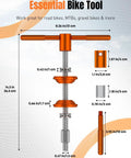 Diagram of Heavy Duty Pro Grade Bicycle Headset Press Tool With Aluminum Alloy Construction And Anodized Finish, dimensions labeled.
