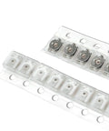 Pack Of Ten SMD Trimmer Potentiometers 10K Ohm Adjustable Resistors Featuring Slick Surface Mount Layout For Dead On Calibration And Smooth PCB Board Tuning in plastic reel.