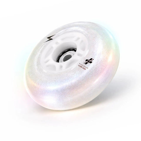 Lit Up Inline Skate Wheels 76Mm 80Mm 90A Pearl Luminescent Roller Blade Wheels For Indoor Outdoor Use 4 Pack LED Motion Powered Night Visibility Glow