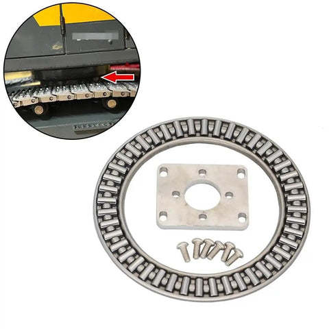 Superior RC Slewing Ring Assembly With Upgraded Steel Axial Roller Bearings For Ec160e E010 E111 showing bearing and mounting plate.
