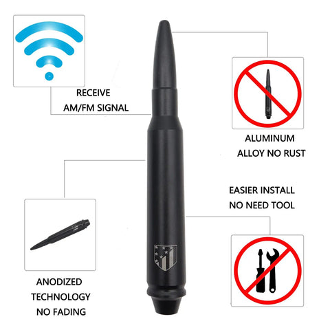 Jeep Wrangler Short Black 5.7 Inch Aluminum FM Aerial Antenna Replacement Mast Whip For JK JKU JL JLU 2007 2021 Easy Install Car Stereo Radio Signal Booster For Beefed Up Reception And Style, black aluminum antenna with features.