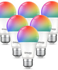 Six Dope Smart RGB LED Bulbs A19 E26 Dimmable Color Changing 800 Lumen Lights With Alexa Google Home App And Voice Control