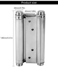 Commercial Grade Double Action Swing Door Hinges with Auto Close - Smooth Bi-Directional Action, Built To Last Heavy Duty Stainless Steel 201