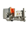 Heavy Duty EV Electric Air Conditioning Compressor DC 200 To 500V Auto Ac Pump With Waterproof Plug, top view showing connectors.