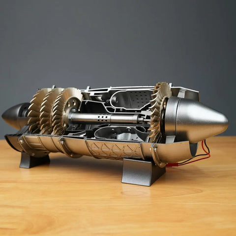 Dope 1:3 Scale WP-85 Turbojet Engine Model Kit With Motorized Blades, Functional DIY Jet Engine For STEM Projects, Aviation Fans And Engineering Enthusiasts, 3D Printed Precision Build For Hands On Learning, cutaway view
