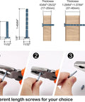 Diagram showing screw sizes and installation for 10 Pack Champagne Bronze Cabinet Pulls 5 Inch Center to Center Handles.
