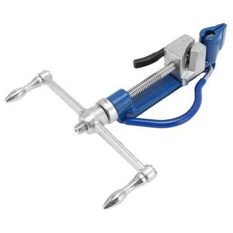 Hilitand Stainless Steel Strap Bander Kit With Ergonomic Rubber Handle And Coordinated Operation Knob For Quick Manual Banding Packaging And Tightening Steel Straps In One Fluid Motion blue steel strap tensioner tool