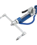 Heavy Duty Self Locking Steel Strap Bander Kit With Ergonomic Rubber Handle And Adjustable Knob For Boat Industry And Secure Zip Tie Bundling Tasks, blue steel tool