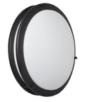 Side view of 14 Inch LED Flush Mount Ceiling Light Fixture With 5 CCT Selectable 2700K To 5000K, Dimmable Indoor Round Kitchen Light, Black Finish