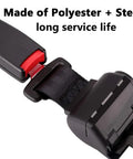 Two Seat Golf Cart Seat Belt Kit With 42 Inch Retractable Straps, Built Tough With Polyester And Steel, close-up view