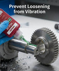 Applying High Strength Retaining Compound For Cylindrical Fits, 1.69 Fl Oz, 4 Pack, Fast Cure Bearing Mount Adhesive on a gear shaft