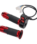 Top Tier E Bike Twist Throttle With 3 Speed Settings High Med Low Plus Forward Reverse Control For Smooth Rides On Any Terrain, red pair