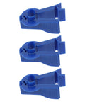 Three Pack Peritoneal Flow Control Clips For Dialysis Tubing And Bag Clamp On The Go Portable ABS Clips Replacement Peritoneal Dialysis Accessories Blue