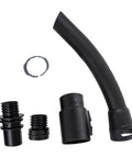 Vacuum Hose Connector Kit 4 Piece Set For WD1 To WD6 Models, 35mm, ergonomic non-slip handle, black, durable plastic