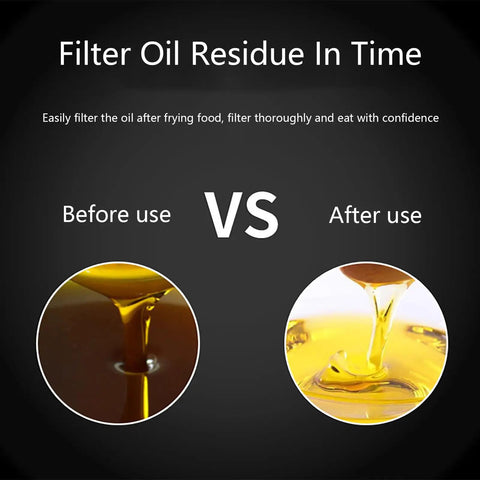 Before and after oil filtration comparison with Heavy Duty 550W Commercial Fryer Filter Machine With 65L Capacity Tank.