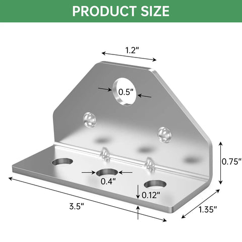 Diagram of Galvanized Adjustable Swivel Top Boat Trailer Bunk Brackets showing dimensions and steel thickness of 3mm.