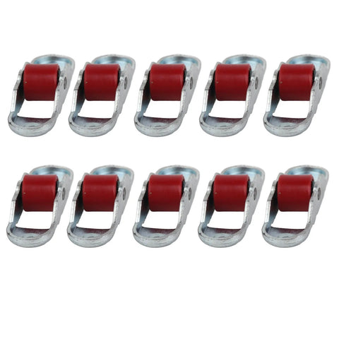 Sliding Window Pulley Roller Set 10 Pieces Durable Stainless Steel With Base For Cabinets And Doors Silent Jam Free