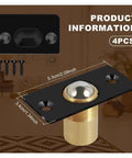 Heavy Duty Door Ball Catch Kit With Screws Keeps Cabinets Secure Silent Spring Roller Stopper For Gate Closets Sliding Doors Easy Install, close-up view of ball catch with dimensions and screws.