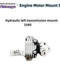 Hydraulic left transmission mount for Jeep Cherokee 2014-2019 and Chrysler 200 2015-2017, part 3380, steel and aluminum chassis