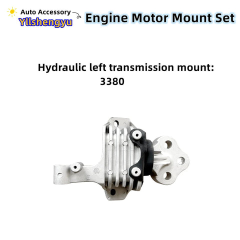 Hydraulic left transmission mount for Jeep Cherokee 2014-2019 and Chrysler 200 2015-2017, part 3380, steel and aluminum chassis