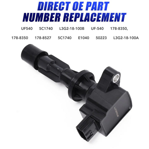 Mazda Ignition Coils Four Pack For Mazda 3 2.0L 2.3L 2.5L MX5 CX7 2006 2007 2008 2009 2010 2011 2012 2013 Coil Packs Replaces C1683 UF540