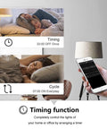 Smart WiFi Relay Module For Home Automation With USB Power 5V 12V 24V 48V Inching Self Lock Remote On Off Switch Compatible With Alexa Google Home And App Control PC Power On Access Control Timers And Scene Control, showing timer function on phone app.