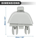 Dimensions of Sun Visor Clip Retainer Replacement For VW Passat 2012-2015 And Audi A6 A7 A8 Models Plastic Gray 2 Pack