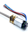 Dope N20 DC Gear Motor With Thred Screw Shaft 3V 6V 12V DIY Model For Robots And Automation Projects That Rock Stable Operation High Energy Efficiency Magnetic Sensor 7ppr Encoder Built Tough close-up image showing threaded shaft and motor features.