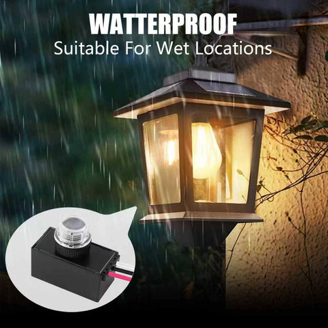 Outdoor Light Sensor Photocell Auto On Off 120 to 277 Volt Dusk to Dawn Switch for Exterior Lighting on lantern at night