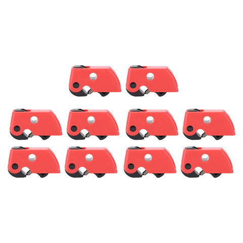 Circuit Breaker Lockout Kit 10 Pieces For Industrial And Automotive Safety Lock Box Tagout with red components