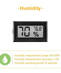 Mini Digital Temperature And Humidity Gauge With Built In Probe, Handy Compact Indoor Thermometer And Hygrometer With LCD Display In Fahrenheit, Ideal For Humidors, Greenhouses, Gardens, And Home Climates. Humidity display