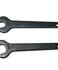 Two black wrenches included in the M12 FUEL 12V Straight Die Grinder Kit With Brushless 0.3 HP Motor, 3 Speed RPM Control set.