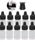 10 Pack Shaver Lubricant Oil For Electric Clippers And Hair Trimmers Maintenance Oil To Reduce Friction And Heat Prevent Dull Blades Extend Blade Life Smooth Shaves Ideal For Home Grooming And Small Machines, 10 clear plastic bottles with black caps