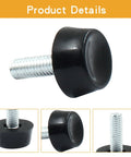 Close-up of 24 Pack M6 Furniture Leveling Feet Adjustable Table Levelers for Patio Tables with threaded shaft detail