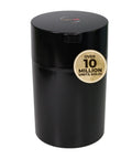 Airtight Vacuum Coffee Canister With Black Cap And Body, 1.85 Liter Smell Proof Storage Jar For Ground Coffee Or Beans
