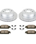 Rear Drilled And Slotted Brake Rotor Kit With Ceramic Pads For Cadillac Escalade ESV Chevrolet Silverado 1500 Suburban Tahoe GMC Sierra 1500 Yukon