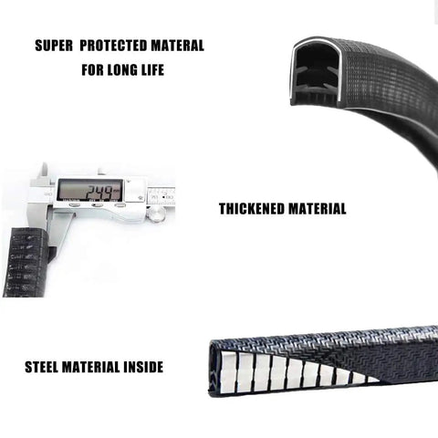 Skateboard Deck Guards And Edge Protector For Longboards showing cross-section and material thickness measurement in cm.