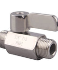 3/8 Inch NPT Male To Male Stainless Ball Valve With SUS316 Body And Ball Inline Shutoff For Two Pipes In The Same Direction