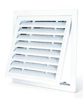 8x8 inch heavy-duty aluminum access panel with white frame and louvered vent for wall/ceiling access