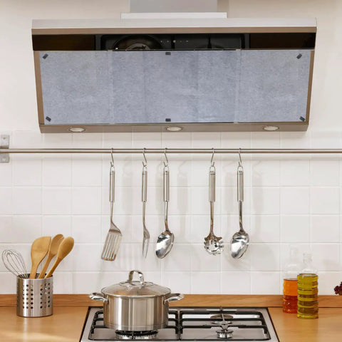 Range Hood Filter Sheets Nonwoven Fabric For Grease And Oil Protection Replacement Paper Roll Oil Proof Filter Paper on kitchen range.