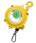 Heavy Duty Spring Balancer Retractable Tool Holder 1.5 Meter Long With Hook And Wire Rope, Adjustable Balancer Retractor For Hanging Equipment, Yellow 5 To 9 Kg Capacity. yellow spring balancer with hook and wire rope