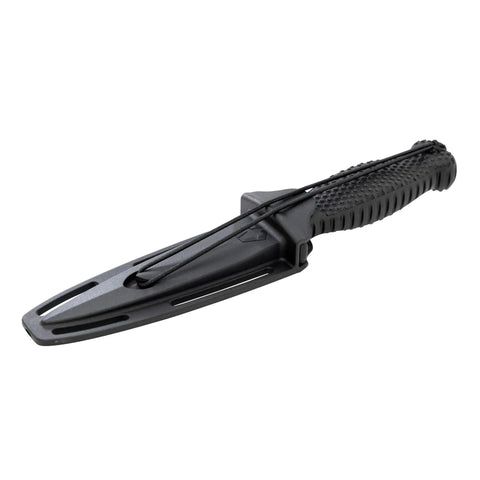 Shiv X Dive Knife For Freediving Spearfishing And Diving With No Slip Rubber Grip Handle Stainless Steel Blade Molded Sheath